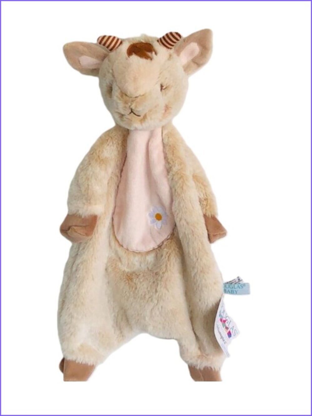 Douglas Baby Sshlumpies Tan Goat Deluxe Security Blanket Lovey New w/Tag
